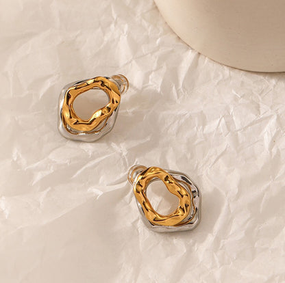 Lava Texture Ddual Purpose Earrings